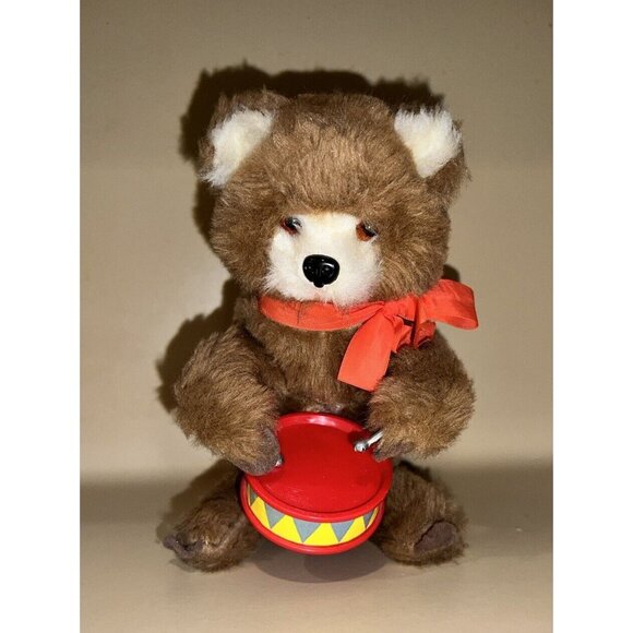 Vintage Carl Original Toy Working Wind Up Bear with Drum - Germany 1950’s 1960’s - Picture 1 of 16